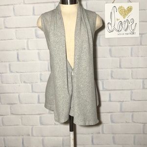 POLICE small gray zipped vest blouse sleeveless